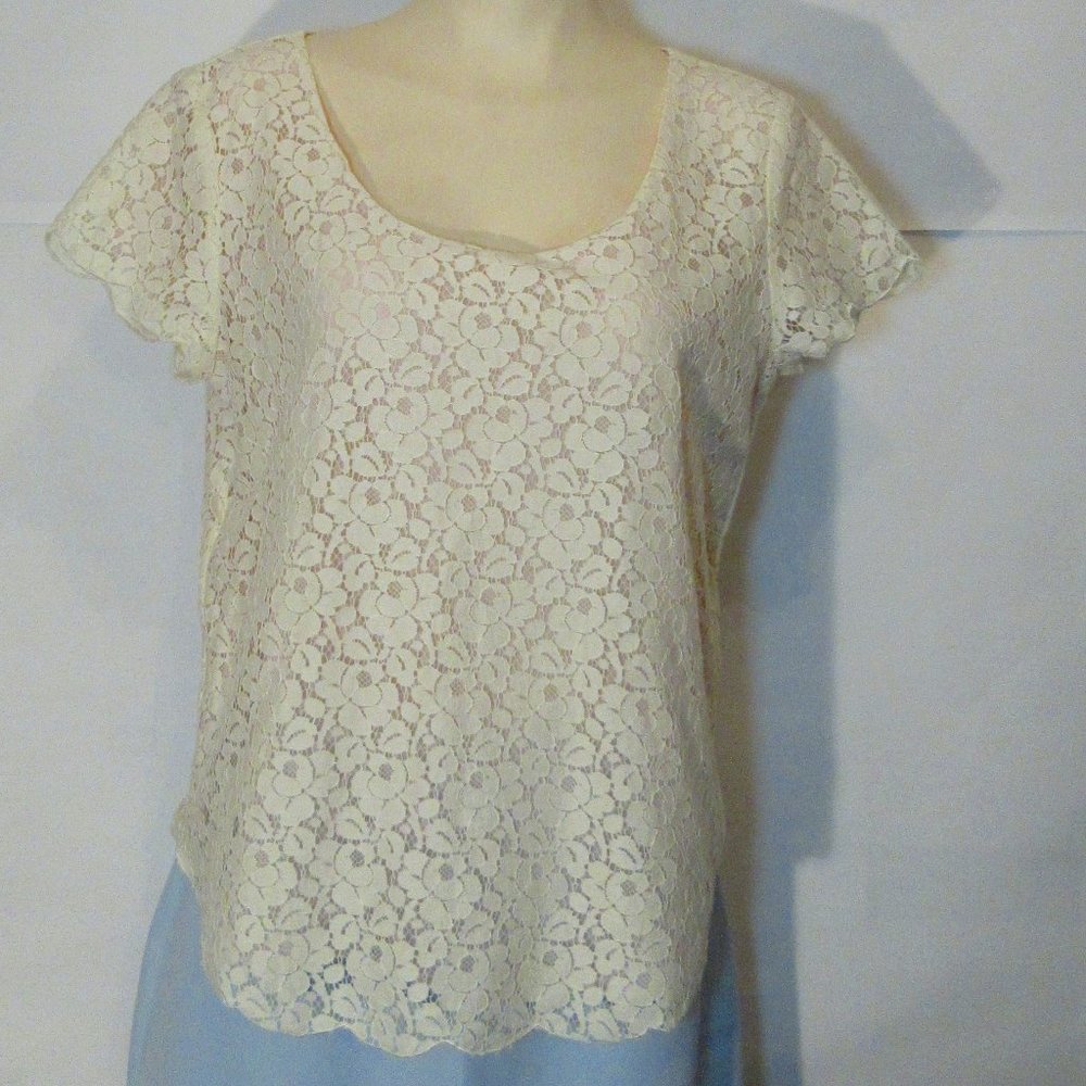 Talula  Aritzia Women Lined  Betsy Blouse White Large